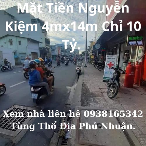 Bán Nhà mặt tiền Nguyễn Kiệm P4 Phú Nhuận 4m x 14m Chỉ 10 tỷ.