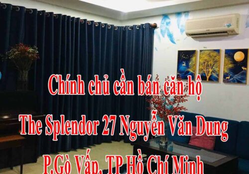 Chính chủ cần bán căn hộ The Splendor, 27 Nguyễn Văn Dung, P.6, Gò Vấp, TP Hồ Chí Minh