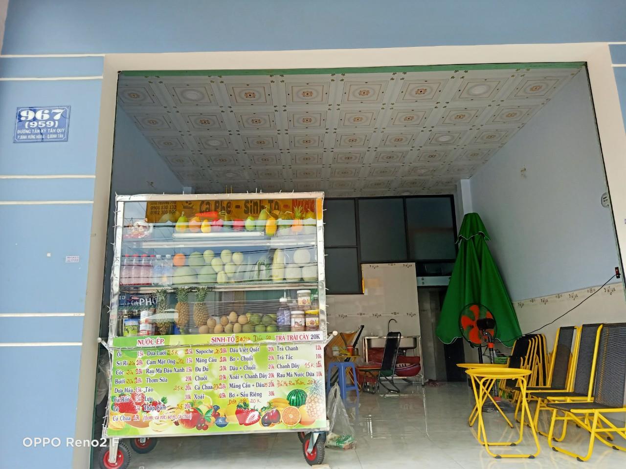Cần sang nhượng nhanh quán nước ép trái cây đang kinh doanh tốt tại quận  Bình Tân, TPHCM