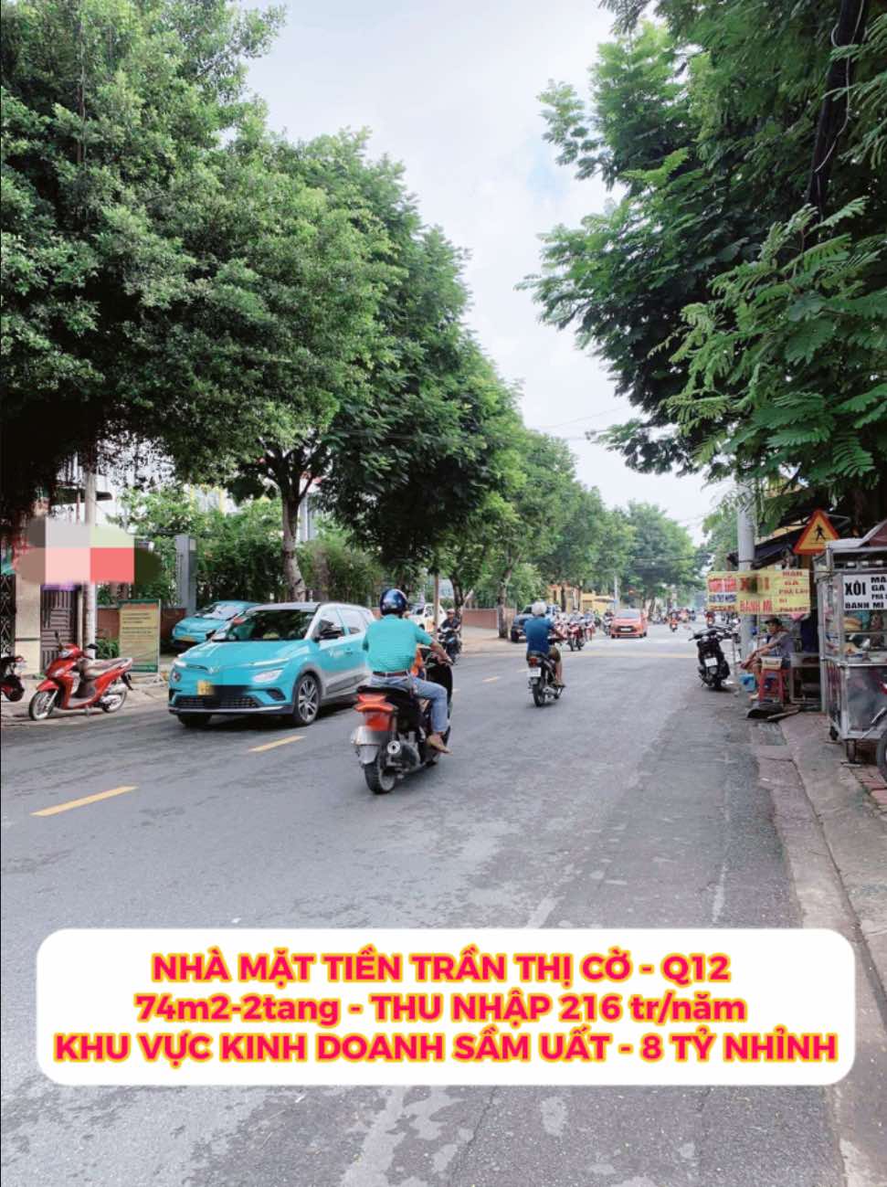 Nhà mặt tiền Trần Thị Cờ Q12 - 74m2-2tang - thu nhập 216 triệu/năm - 8 tỷ nhỉnh 0932030061