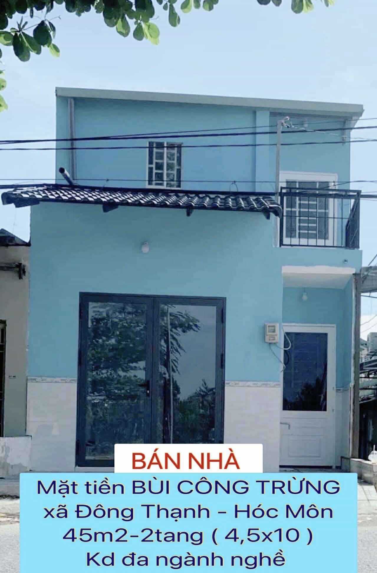 Nhà mặt tiền Bùi Công Trừng Hóc Môn 45m2-2PN-2WC , ngay cầu Bà Năm , kd đa ngành - 1 tỷ nhỉnh 0932030061